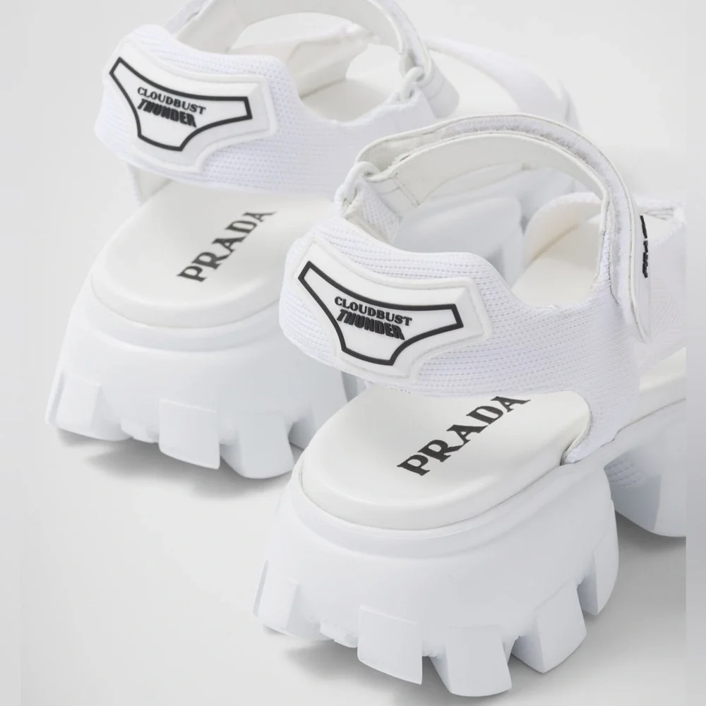 PRADA Authentic Sporty Woven Nylon Tape Sandals - Picture 1 of 16